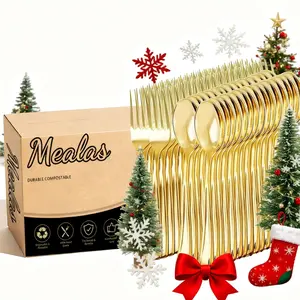 120 Piece Plastic Fork Spoon Set, Reusable Cutlery, Tableware Set, 60 Forks 60 Spoons, Perfect for Large Events Weddings Birthdays Parties