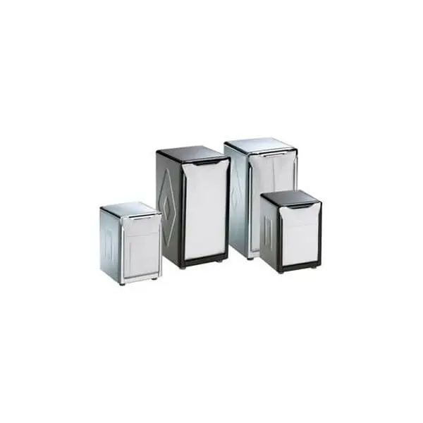 Carlisle Sanitary Maintenance B378723 7.5 x 3.75 x 4 in. Table-Top Napkin Dispensers, Chrome