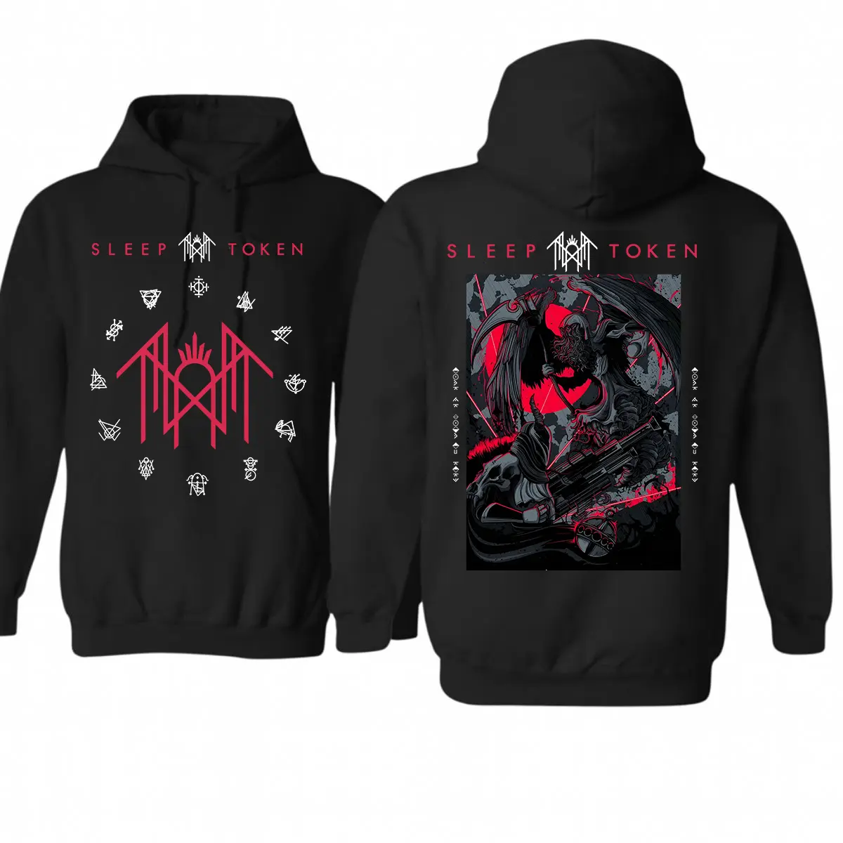 Vintage Sleep T0ken 2-Sided Take Me Back To Eden Hoodie – Band Graphic Pullover | Made in USA
