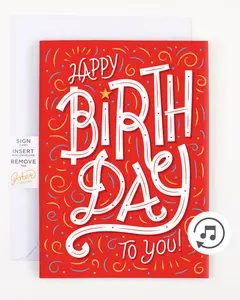 Endless Birthday Card with Glitter