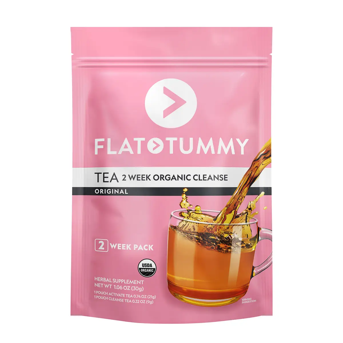 Organic Tea for Natural Bloat Relief - 14 Day Flat Tummy Tea 2-Step with Gluten-Free, Vegan-Friendly Ingredients, Supports Digestive Health