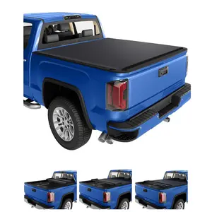 GARVEE Quad Fold Soft Tonneau Covers for 2019-2023 Chevrolet Silverado: Durable, Versatile Protection in 5.8ft & 6.6ft Sizes, Easy Installation, Sleek Design
