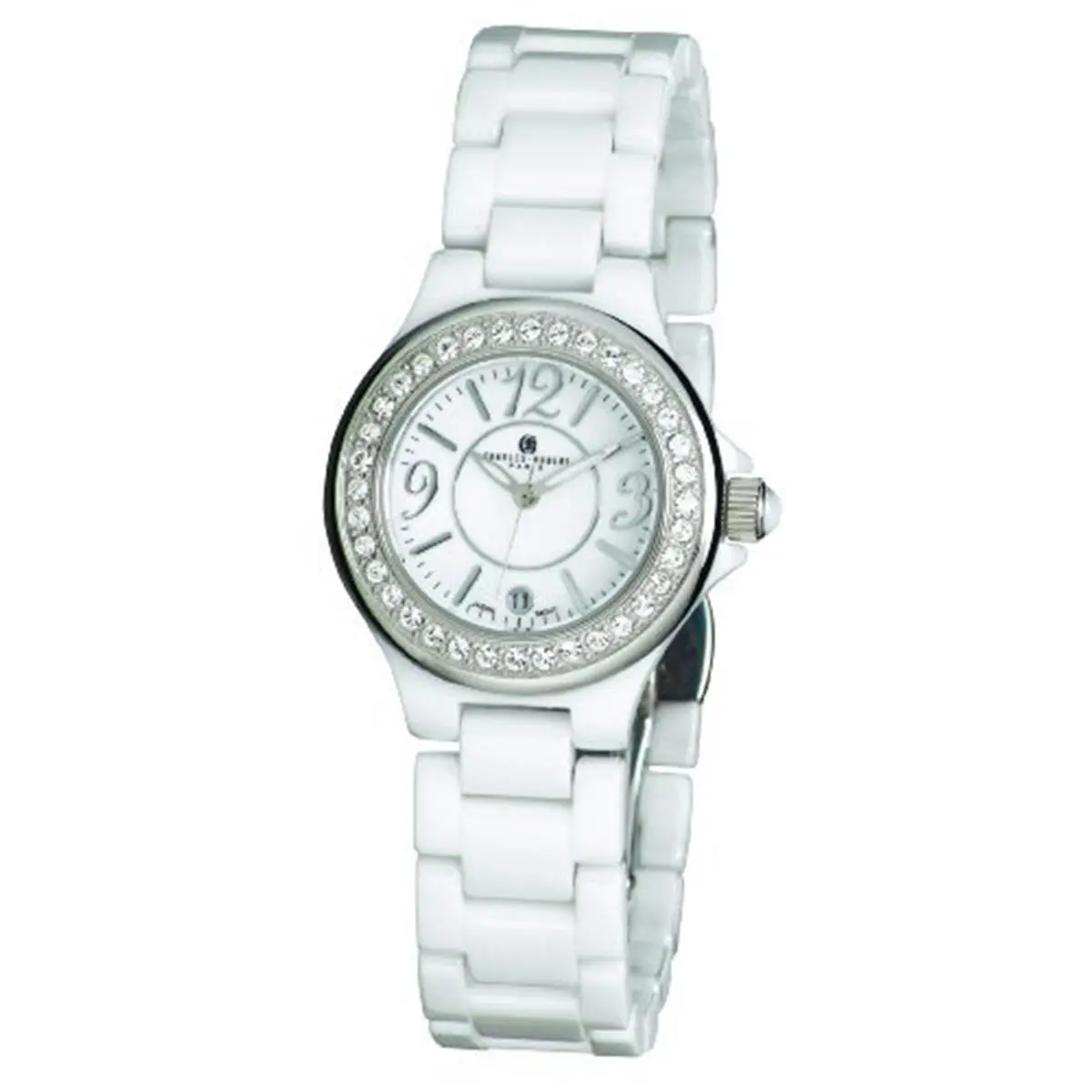 212 MAIN Charles-Hubert-Paris Unisex Quartz Watch - Ceramic Case, Ceramic Band, Water Resistant, Crystal Bezel