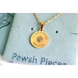 FIREHEART Custom TOG Necklace in Stainless steel  Charm Size Handcrafted Jewelry for Readers Collector