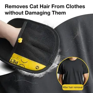 Pet Hair Remover Glove Electrostatic Removal Gloves for Pet Hair Reusable for Dog Cat Carpet Couch Clothing Furniture reusable lint remover