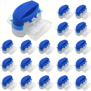 20/40pcs Electrical IDC 314-box 3 Way Outdoor Boundary Wire Connector, Self-Stripping Moisture-Resistant Pigtail Connectors for Robotic Lawn Mowers, Irrigation Applications, Waterproof Protective Connectors