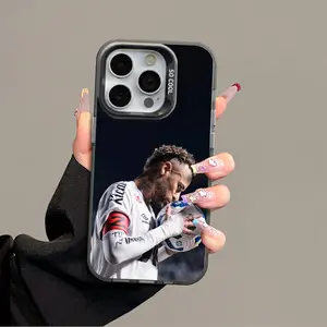 Neymar Anti-Drop Protective Acrylic Phone Case for iPhone 17 ProMax 16 15 14 13 12 11 XS Samsung S25 24 FE 23 22 Ultra Plus with Anti-Collision Strips Non-Slip Grip