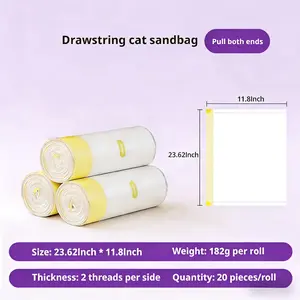 New upgraded cat litter bags,60-pack,better performance,compatible with AutoScooper 11 automatic litter box.