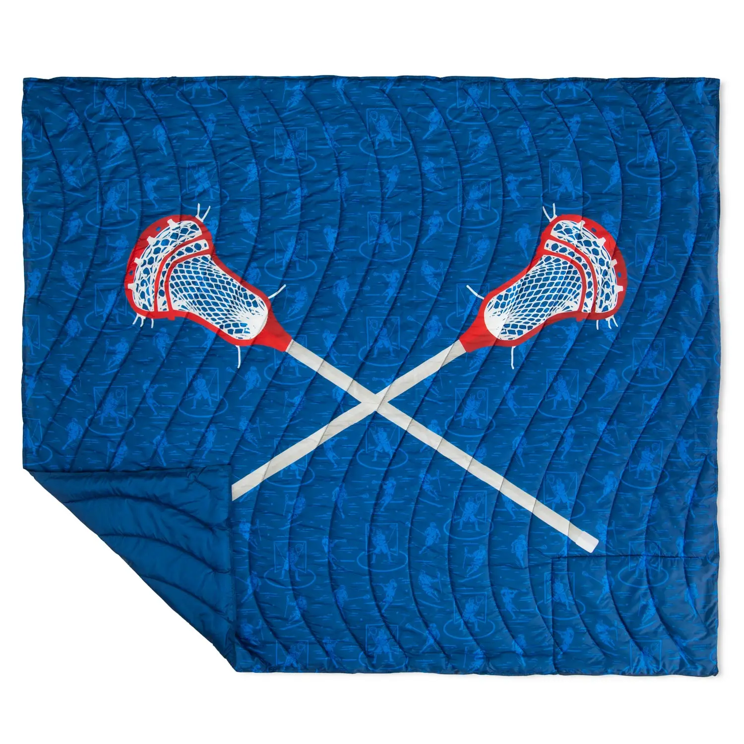 CTS Guys Single Lacrosse Gameday Puffle Blanket - Vibrant, Lightweight, Water-Resistant, Folds Into Pocket, Ideal for Sidelines, Lacrosse Players