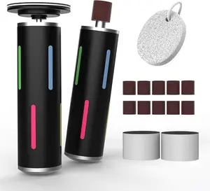 Electric Foot Filer-Electric Callus Remover for ,Professional Foot File Pedicure Tool with 80 Sandpaper Discs,High Speed Adjustable,Painless Dry Cracked Heel Care for   & Salon (Black)