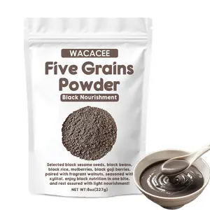 WACACEE Whole Grain & Mixed Grains Blend Cereal Powder — fine texture that dissolves easily; can be prepared with warm water or milk; a daily nutritious meal replacement for the whole family.