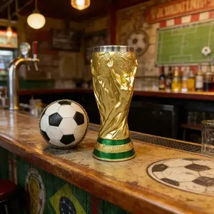 World Cup Mexico Canada Resin Wine Glass, Trophy Cup Collectible Memorial Gift, Fan Souvenir Display Decoration