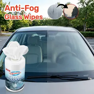 1 Bottle/90 Wipes Glass Cleaning Wet Wipes, Clear Vision, Long-Lasting Anti-Fog, No Residue, Suitable for Car Windshield/side Windows/rearview Mirror/mirrors