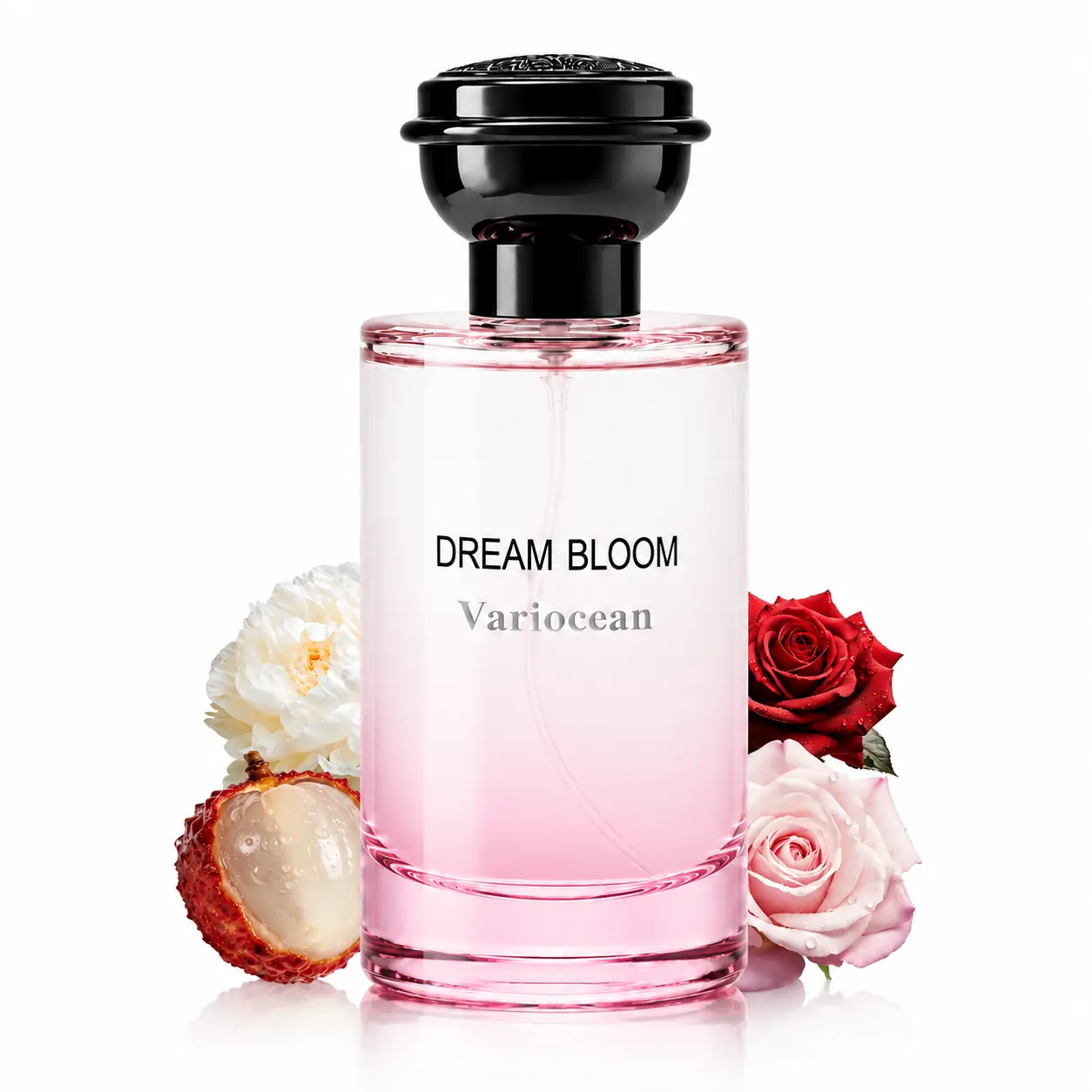 Variocean Dream Bloom Eau de Parfum 50ml (1.7 fl oz), Long Lasting Unisex Fragrance, Fresh Lychee Floral Scent with Rose, Peony & Patchouli Notes, Luxury Perfume Gift for Women & Men
