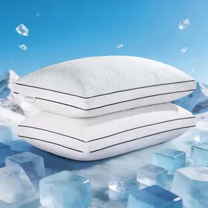 Shilucheng One Pillow Dual Fill Cooling Hybrid Pillow Memory Foam and Goose Down Adjustable Loft Removable Cover Ultra Soft Dual Sided Cooling Fabric Hotel Comfort for All Sleepers