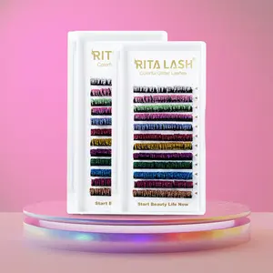 12 Colors Glitter Lash Extension, Self Grafting Eyelash Extension, Natural Look False Eyelashes, Eye Makeup Product For Women & Girls, DIY False Eyelashes, DIY Eyelash Extensions