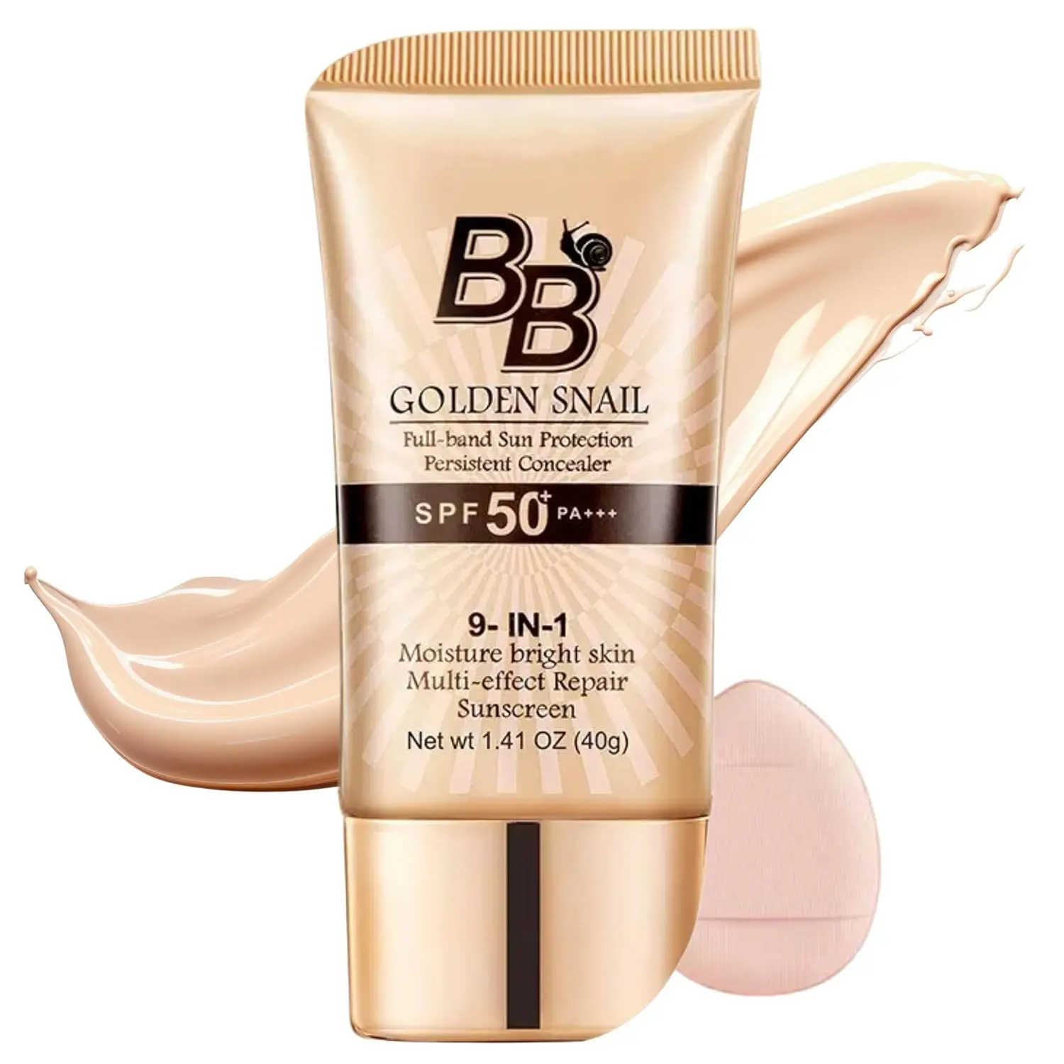 Snail BB Cream - Hydrating Dual-Function SPF Sunscreen Everyday Face Base, Natural Makeup Look, Radiant Glow Finish, Long-Lasting Cosmetic, Ideal Beauty Gift for Her (Glow Skin BB & CC Creams Category), Moisturizer