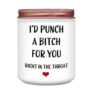Birthday Gifts for Women,Sister, Friend, Funny Perfect Anniversary, Christmas,Birthday,Valentines Day Gifts Ideas-I'd Punch A B for You Scented Aroma Candles Relaxing Pressure Candles