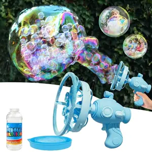 Bubble Gun with Refill Solution, Angel Bubble Gun Machine Blower Toy for Kids, Adults, Party Favors, Summer, Easter Basket Stuffers, Birthday Gift
