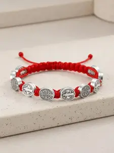 Religious Saint Benedict Braided Bracelet Festival Bracelet Braided Bracelet Prayer Bracelet Beaded Bracelet