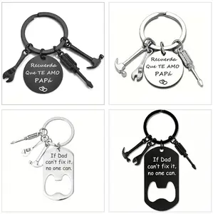 Father's Day Keychain for Dad from Daughter Son, Sentimental Gift for Husband, Birthday Christmas Thanksgiving Gift Idea