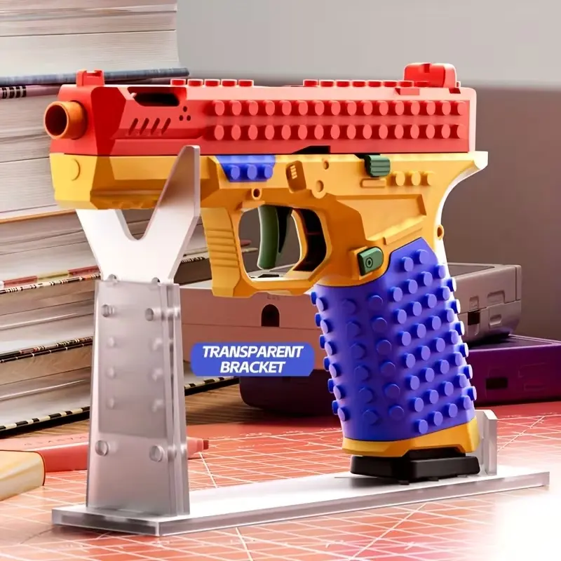Automatic Spring Block Launcher Blasters Realistic Bounce Mechanism Stem Construction Set for Teens & Adults, Parent-Child Assembly Kit, Birthday Gift