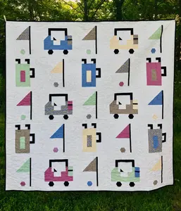 Golf Bags and Flags Quilt Pattern - PRINT PAPER VERSION