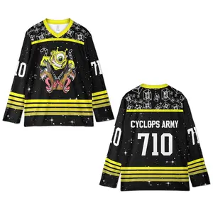 Subtronic Rave Jersey, Galaxy Cyclops Hockey Shirt, Headbanger Bass EDM Festival Outfit