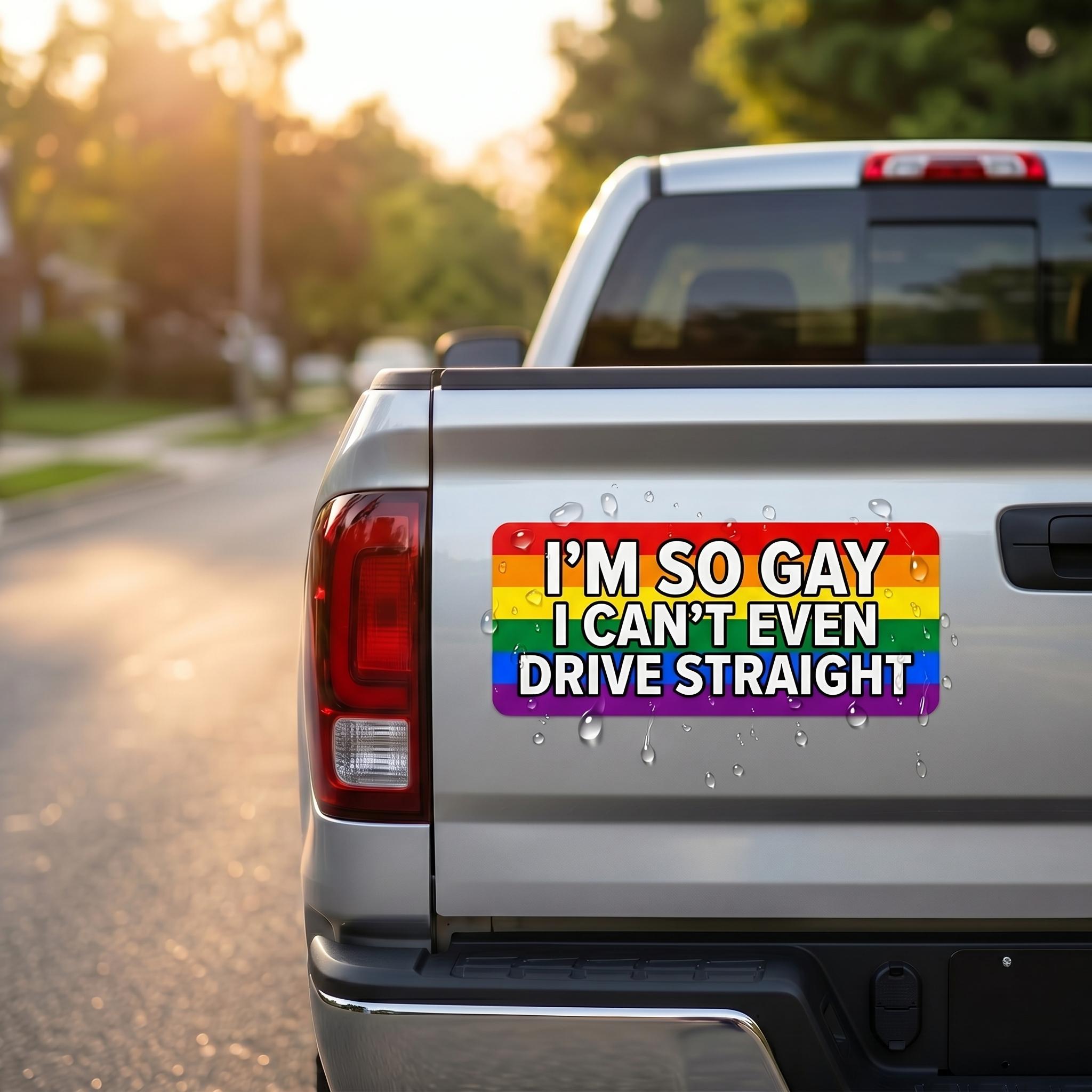 Gay Pride Flag Decal Bumper