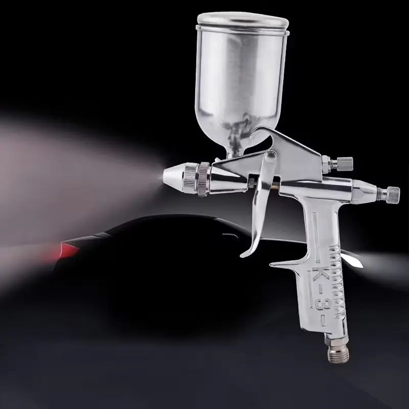 Professional Car Painting Repair Airbrush, 125ML Mini Spray Gun with 0.5mm Nozzle, Pneumatic Sprayer for Automotive Refinish, Paint Sprayers