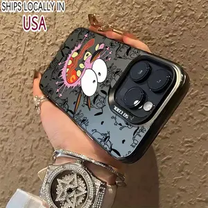 Courage The Cowardly Dog Phone Case Compatible with iPhone 16, 15, 14, 13, 12, 11 Mini, Pro, Max, X, XR, XS Max, 8, 7 Plus, with Shockproof Matte Back