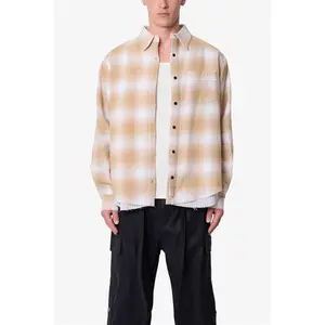 mnml Double Layered Vintage Shirt - Tan
