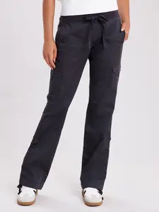 Lilah Women’s Convertible Cargo Pants, Casual Utility Pants with Drawstring Waist, Cargo Pockets and Adjustable Hem