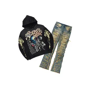 Danby Black Hoodie & Shake Dirty Blue Jean Bundle