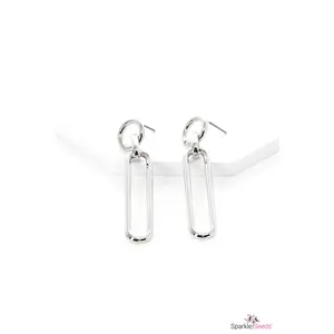 Chain Reaction - Silver Earrings