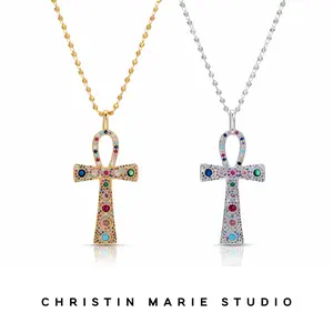 Icy Ankh Necklace (Multicolor)