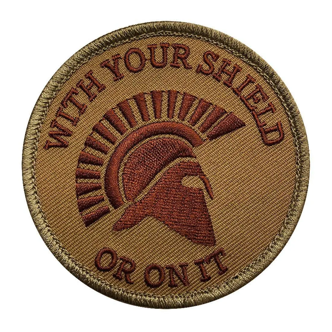 Spartan with Your Shield OR ON IT Hook Patch (3.0 X 3.0 - WYS2)
