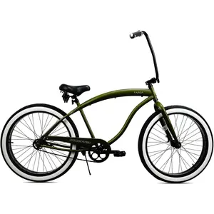 MICARGI Largo 26/29-inch Beach Cruiser Bike, 1/7-Speed, High Rise Handlebar, Three Piece Cranksets, Fat Alloy Rim 80mm,26/29x3.0 Fat Tire Bike, Bike for Adults, Complete Cruiser Bikes bicycle