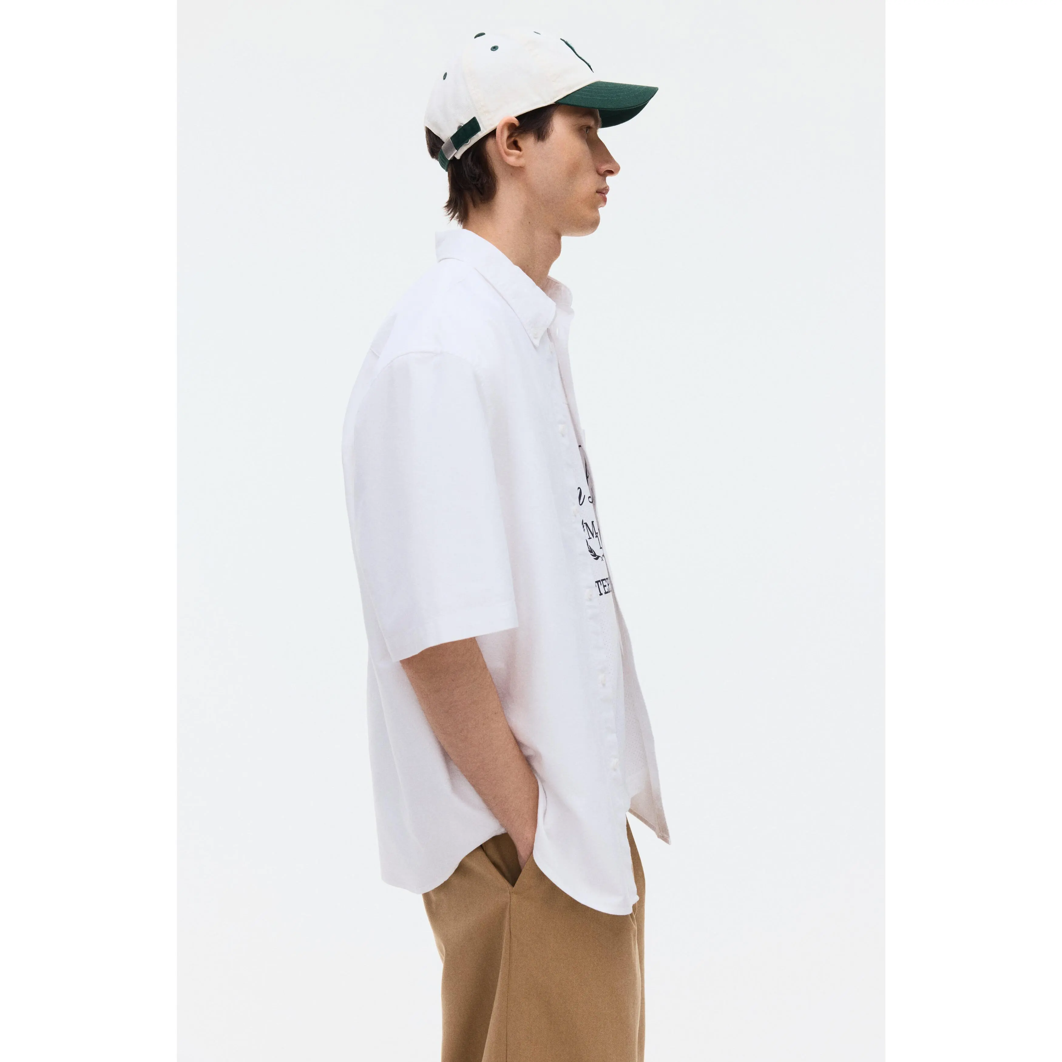 H&M Relaxed Fit Short-sleeved Oxford shirt - TikTok Shop