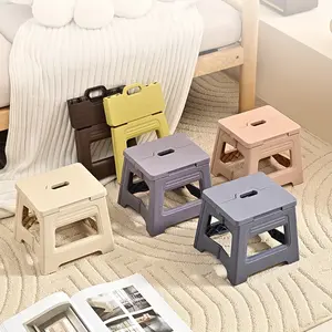 multifunctional folding stool, stable load-bearing,durable, portable and adjustable PP small stool, multiple styles to choose from, anti slip plastic design, no space occupation, folding storage, suitable for home, kitchen, bathroom - travel and fishing