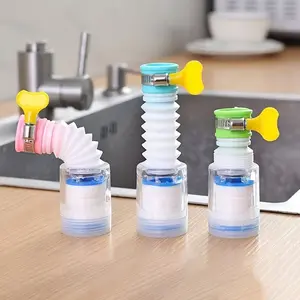 4pcs Home Water Filter Set, 360° Rotating Faucet Extender, Replaceable Filters, Splash-Proof, Easy Installation, Kitchen & Bathroom Use, Water Filter System