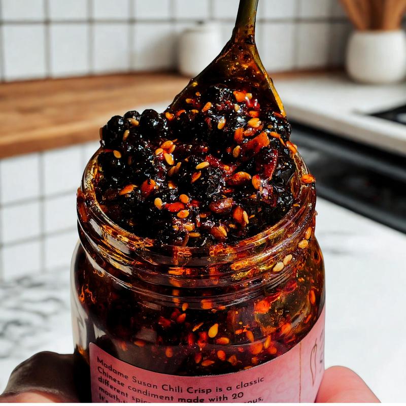 Madame Susan Sauces Ultimate Flavor Trio: Sichuan Chili Crisp, Dipping Sauce & Japanese Umami Sauce 3-Pack Vegan Gluten-Free 20+ Spices for Zingy Asian Flavors Perfume