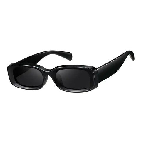 KIMORN Unisex Retro 70s Rectangle Full Rim Sunglasses - Lightweight UV400 Eye Protection, Soft Cloth Cleaner, Fashion Accessory for Driving, Travelling, Outdoor Activities, Daily Wear, Gifts for Him