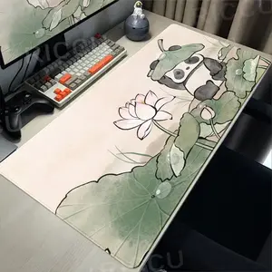Kawaii Anime Panda Mouse Pad Ink Style Patter Mousepad Office PC Large Table Mat XXL Gaming Keyboard Pad Cute Animal Deskpad Rug