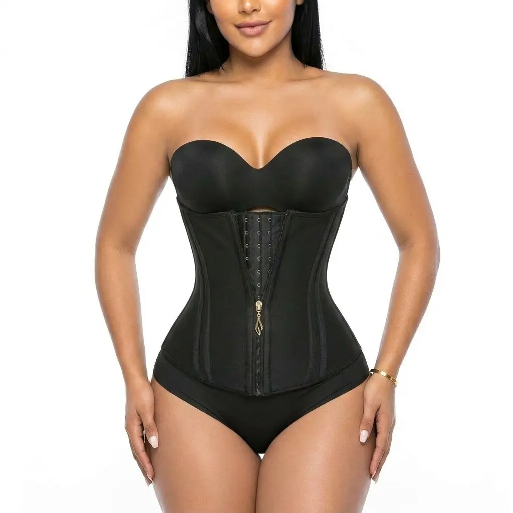 [your choose! ] Women's Plain Zipper Waist Trainer, Basic TummyControl Hook Closure Fajas Colombianas Shaper, Summer Outfits 2025 Women's Tummy Control Clothing Shapewear Womenswear Compression Minimalist