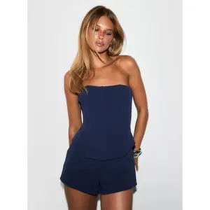 Louisah Corset Playsuit Navy