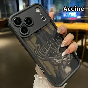 Phone case for iPhone 17 Pro Max 16 Plus 15 14 13 12 11 Air E Forest Stag Anti-Scratch Shockproof TPU Bumper Drop-proof Cover