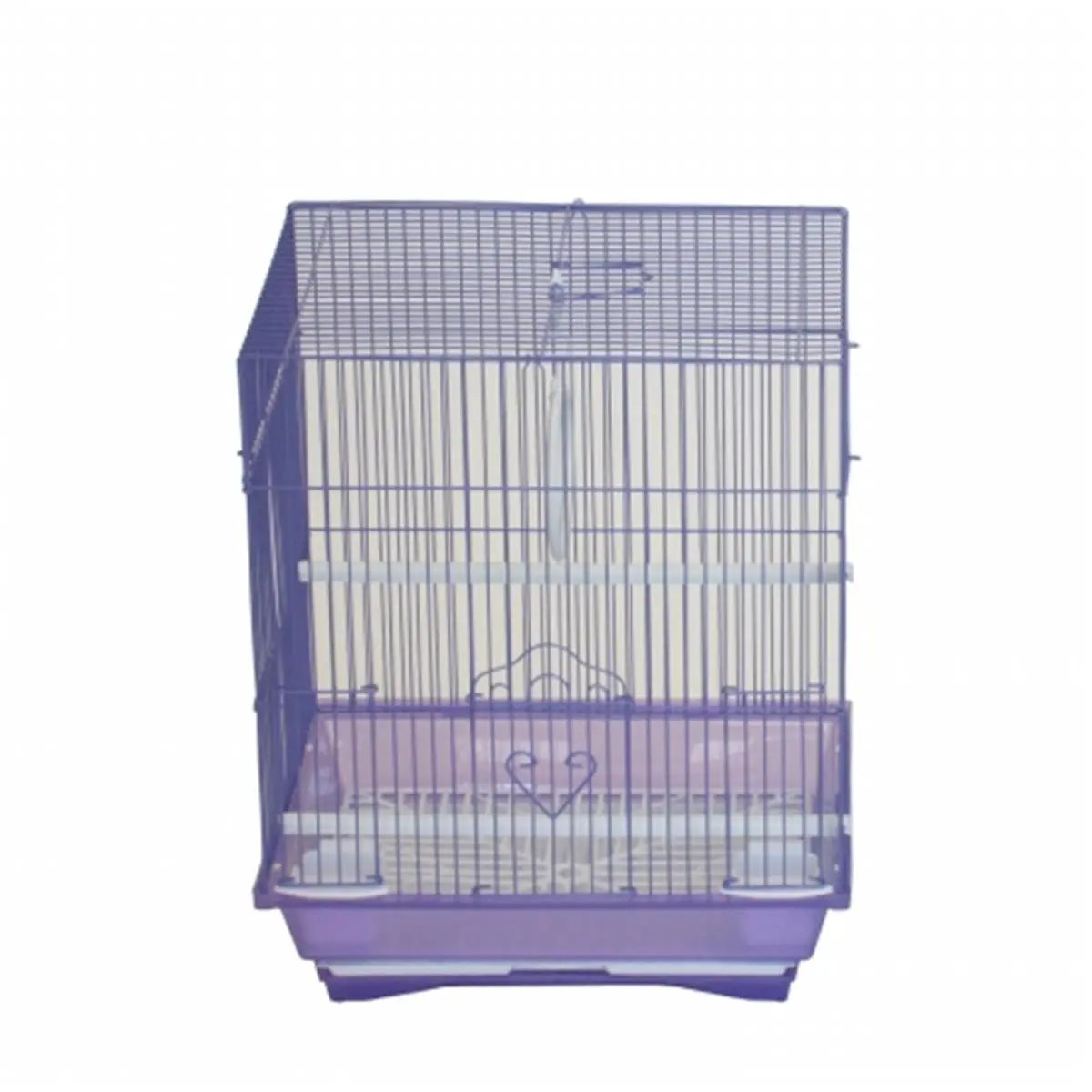 212 MAIN Purple Flat-Top Small Pet Cage for Parakeets & Hamsters, 11x8.5x14 in - Easy-Cleaning Slide-Out Tray, Top Handle, Hamster Cage Setup