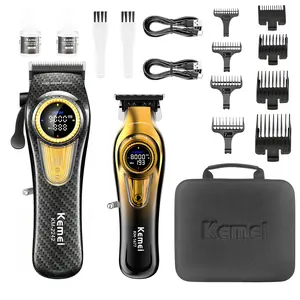 Professional Hair Cutting Tool Set, High-Speed Motor 9000 Rpm, LED Display, Three-Position Knob Control, USB Rechargeable, New