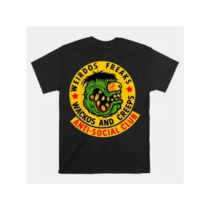 1pc Weirdos Freaks Wackos And Creeps Shirt |   Cartoon Print Men's T-shirt, Comfortable And Stretchy, Summer Outdoor Activities, Street Style, Crew Neck Top, Summer Clothing Casual Version, Best Gift for Birthday, Easter, Mother's Day, Father's Day